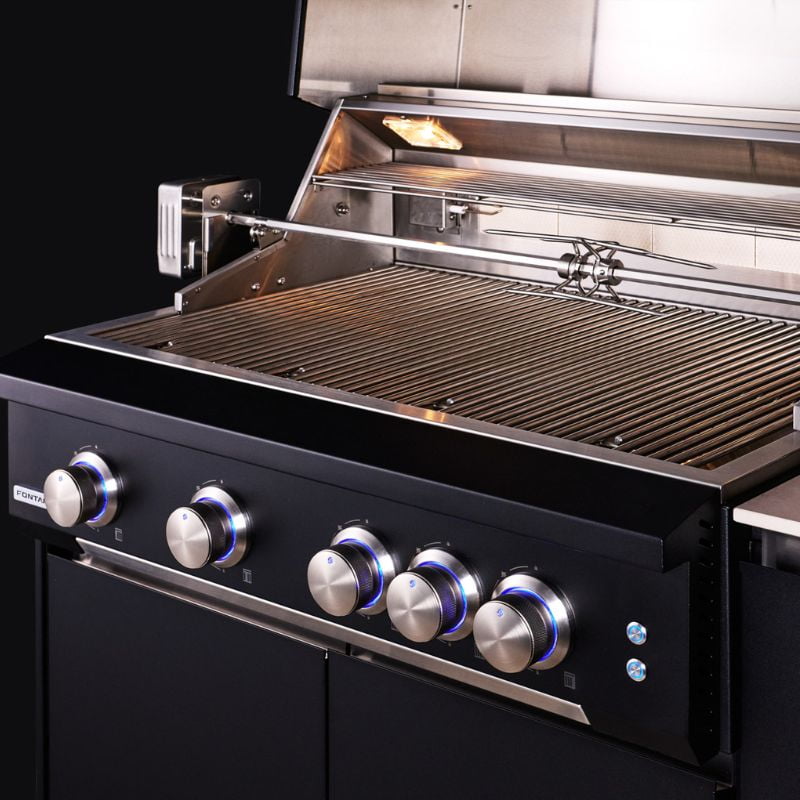 Fontana Ignes Outdoor Kitchen - 5 Burner Grill, Storage and Fridge