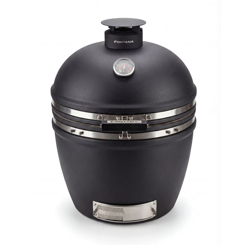 Fontana Ignes Outdoor Kitchen - 4 Burner Grill, Kamado, Storage and Fridge