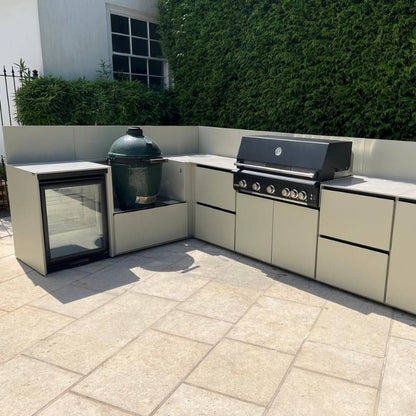 Fontana Ignes Outdoor Kitchen - 5 Burner Grill, Storage and Fridge