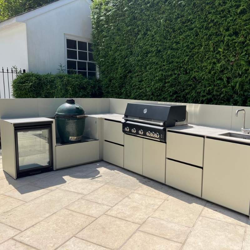 Fontana Ignes Outdoor Kitchen - 5 Burner Grill, Hob, Storage, Sink and Fridge