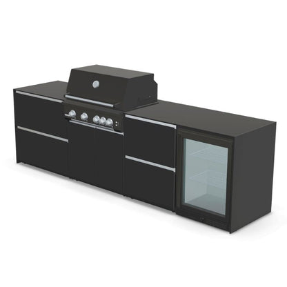 Fontana Ignes Outdoor Kitchen - 4 Burner Grill, Storage and Fridge