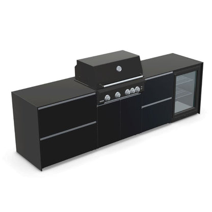 Fontana Ignes Outdoor Kitchen - 4 Burner Grill, Storage and Fridge