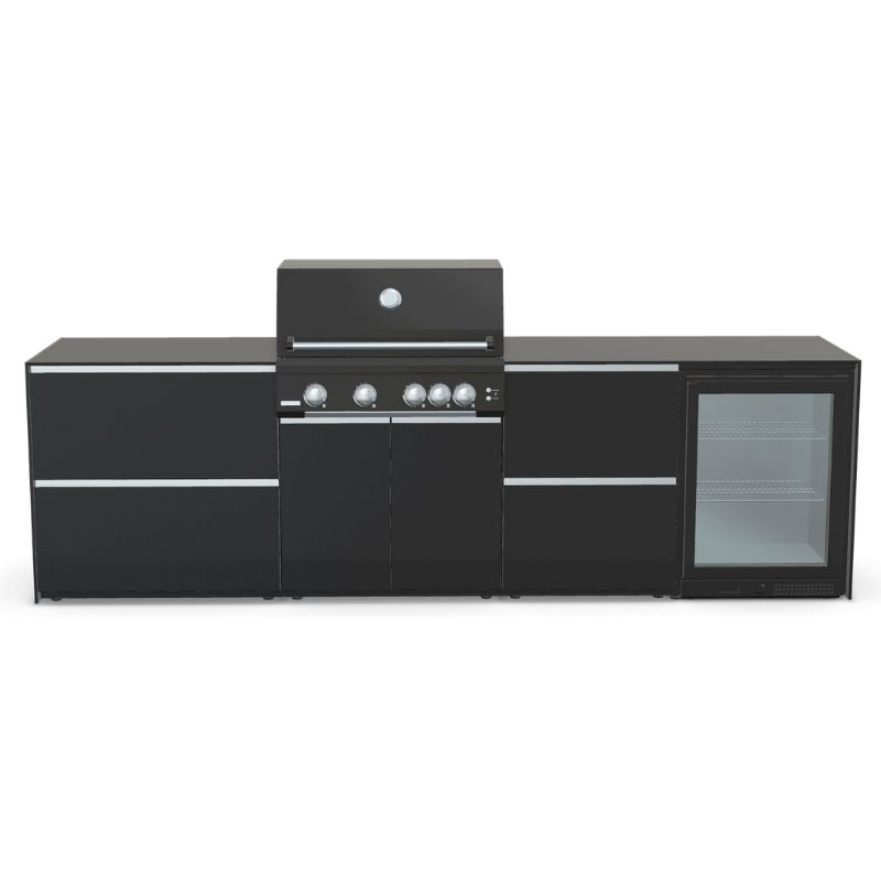 Fontana Ignes Outdoor Kitchen - 4 Burner Grill, Storage and Fridge
