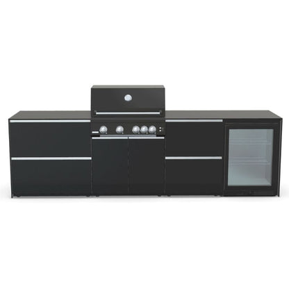 Fontana Ignes Outdoor Kitchen - 4 Burner Grill, Storage and Fridge
