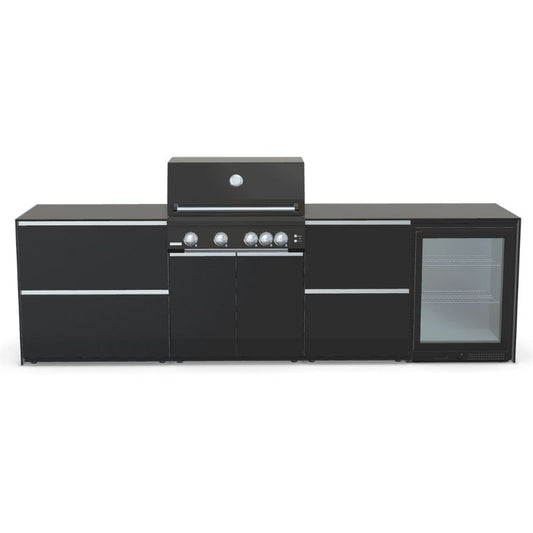 Fontana Ignes Outdoor Kitchen - 4 Burner Grill, Storage and Fridge