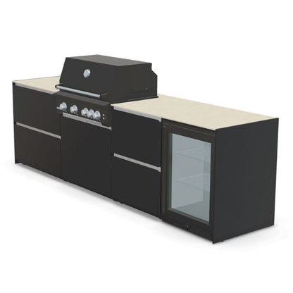 Fontana Ignes Outdoor Kitchen - 4 Burner Grill, Storage and Fridge