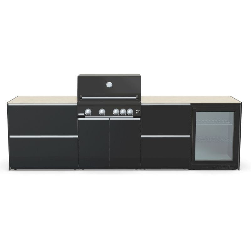 Fontana Ignes Outdoor Kitchen - 4 Burner Grill, Storage and Fridge