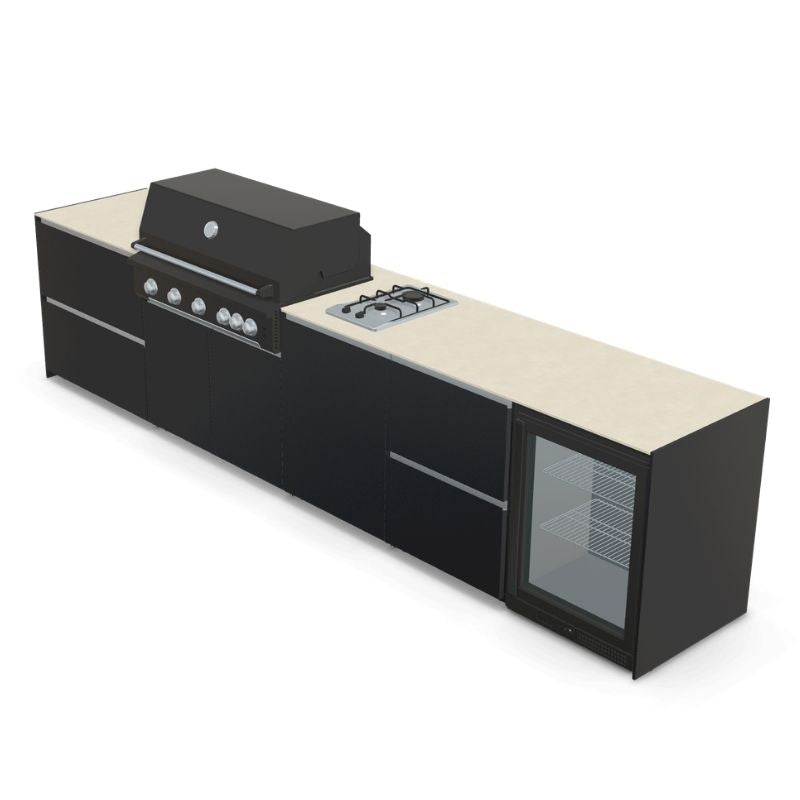 Fontana Ignes Outdoor Kitchen - 5 Burner Grill, Hob, Storage and Fridge