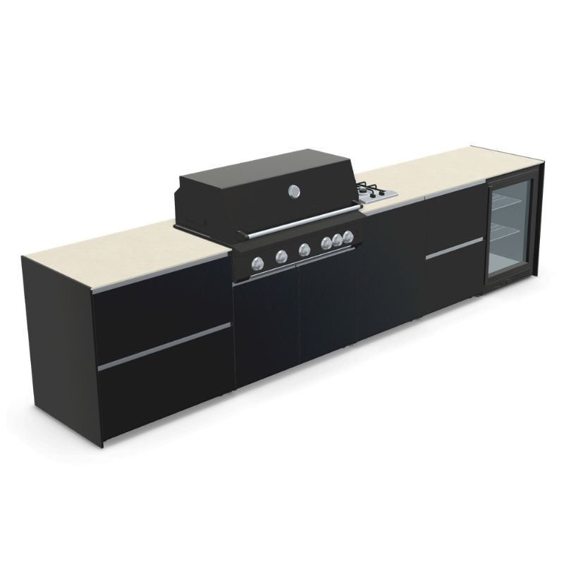 Fontana Ignes Outdoor Kitchen - 5 Burner Grill, Hob, Storage and Fridge