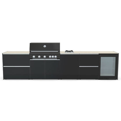 Fontana Ignes Outdoor Kitchen - 5 Burner Grill, Hob, Storage and Fridge