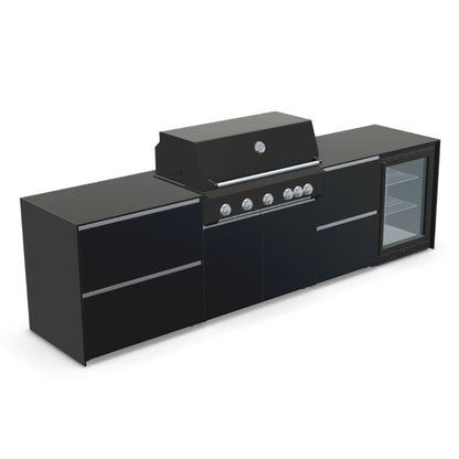 Fontana Ignes Outdoor Kitchen - 5 Burner Grill, Storage and Fridge