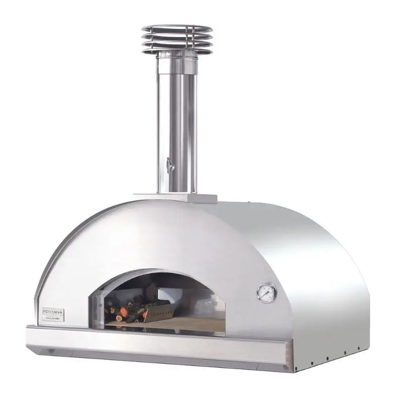 Fontana Mangiafuoco Build In Wood Pizza Oven Stainless Steel  