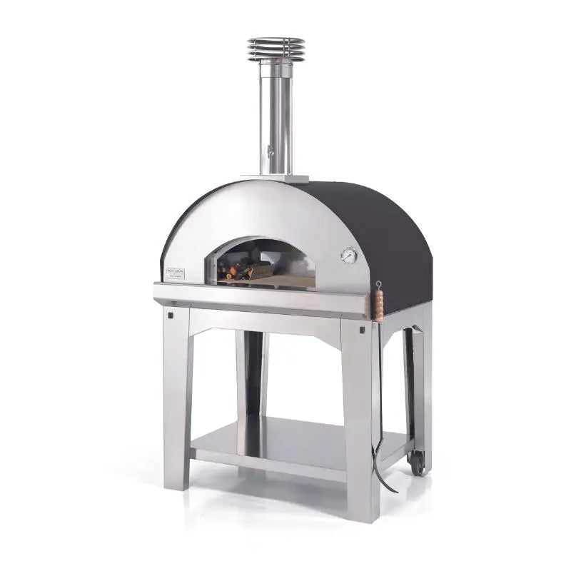 Fontana Mangiafuoco Wood Pizza Oven With Trolley Anthracite  