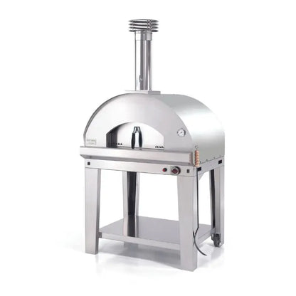 Fontana Mangiafuoco Gas-Hybrid Pizza Oven With Trolley Stainless Steel  