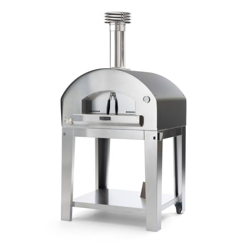 Fontana Mangiafuoco Dual Fuel Pizza Oven Anthracite With Stand