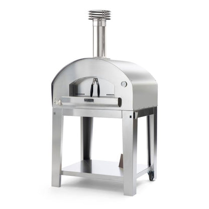 Fontana Mangiafuoco Dual Fuel Pizza Oven Stainless Steel With Stand