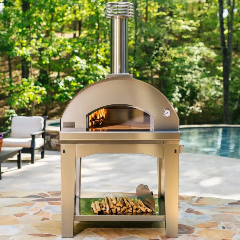 Fontana Mangiafuoco Dual Fuel Pizza Oven With Trolley