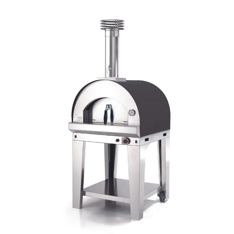 Fontana Margherita Gas-Hybrid Pizza Oven With Trolley Anthracite  