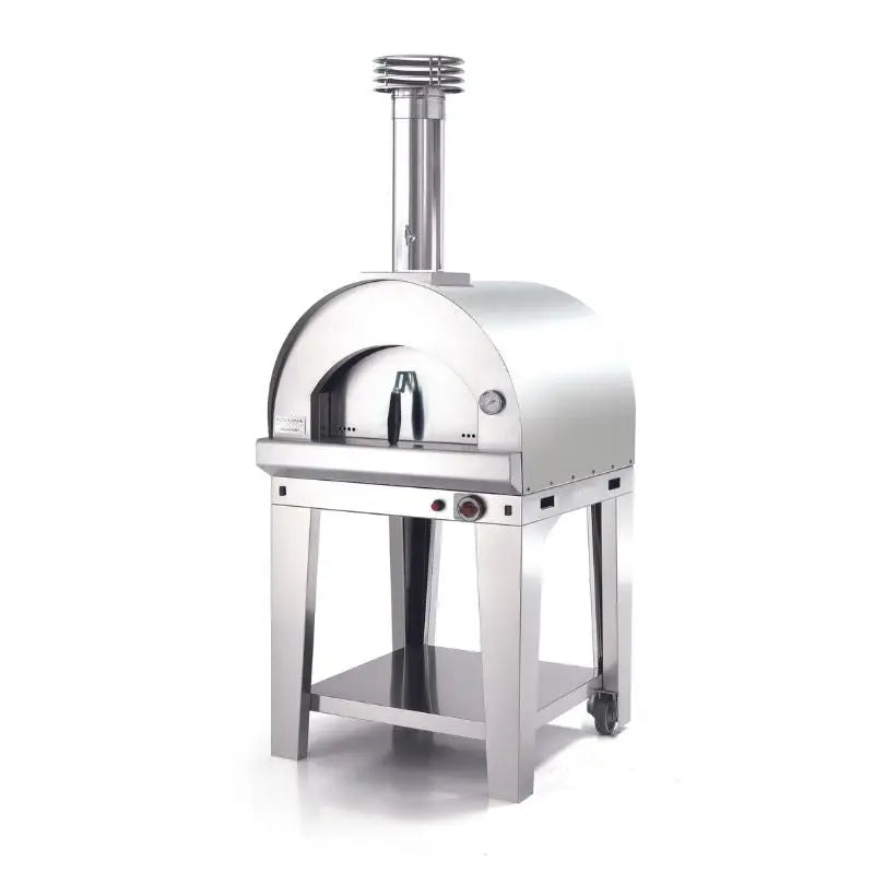 Fontana Margherita Gas-Hybrid Pizza Oven With Trolley Stainless Steel  