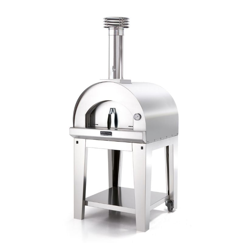 Fontana Margherita Wood Fired Pizza Oven Stainless Steel With Stand