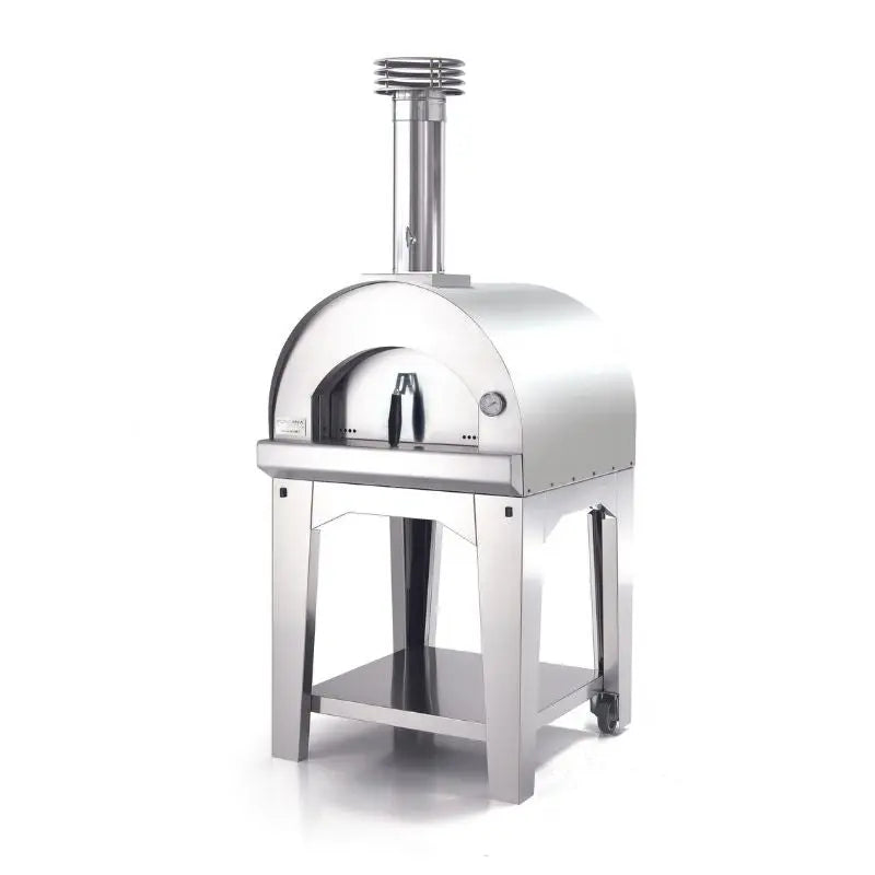 Fontana Margherita Wood Pizza Oven With Trolley Stainless Steel  