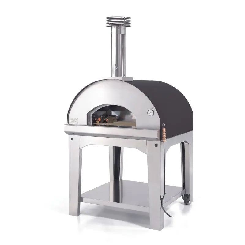 Fontana Marinara Wood Pizza Oven With Trolley Anthracite  