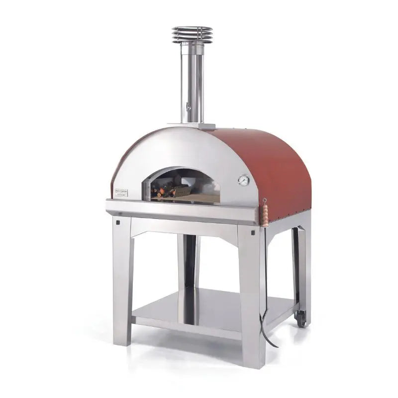 Fontana Marinara Wood Pizza Oven With Trolley Rosso  