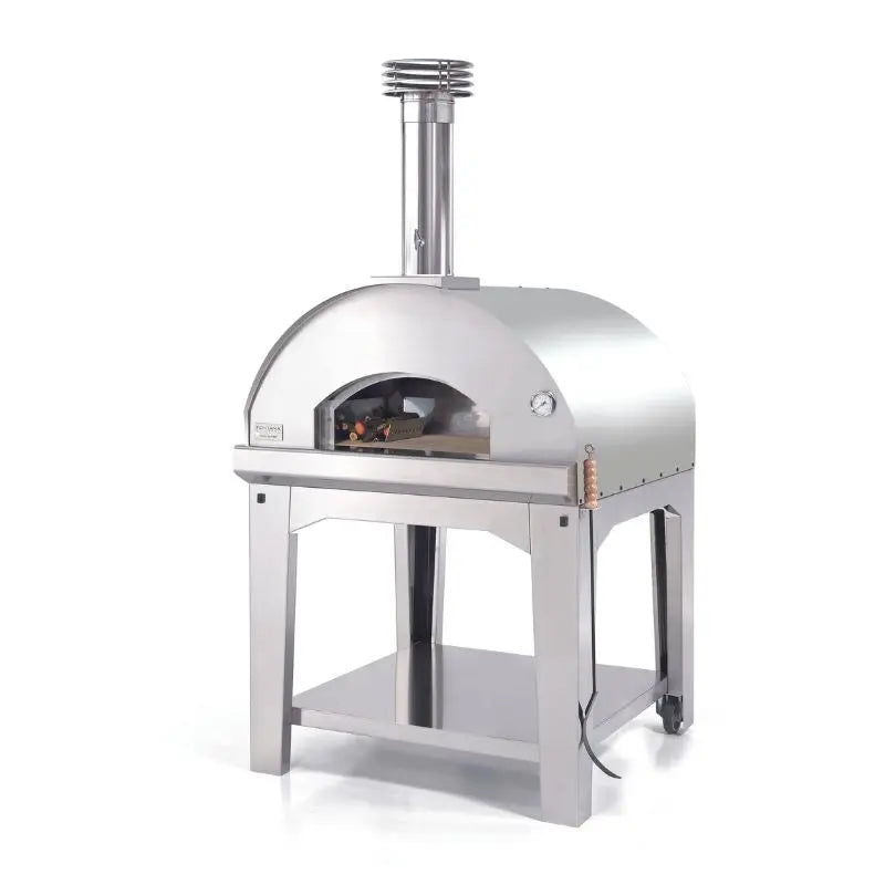 Fontana Marinara Wood Pizza Oven With Trolley Stainless Steel  