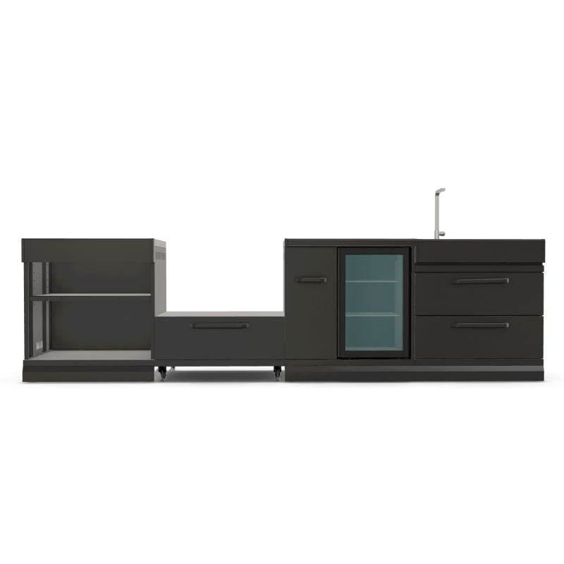 GRLLR Outdoor Kitchen - Kamado Station, Fridge, Sink & Expansion Unit No Kamado Grill