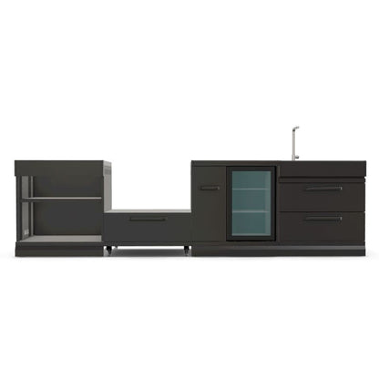 GRLLR Outdoor Kitchen - Kamado Station, Fridge, Sink & Expansion Unit No Kamado Grill