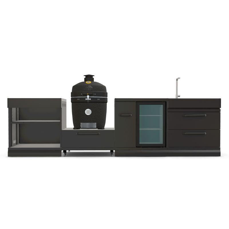 GRLLR Outdoor Kitchen - Kamado Station, Fridge, Sink & Expansion Unit GRLLR Ember Classic 22" Kamado
