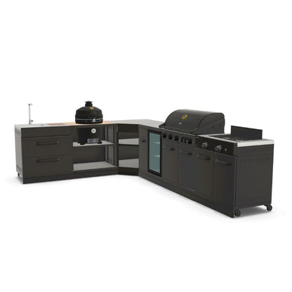 GRLLR Outdoor Kitchen - G5S 5 Burner BBQ, Stove, Sink, Fridge & Kamado Unit