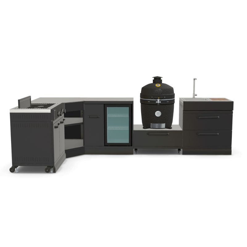 GRLLR Outdoor Kitchen - Kamado Station, Stove, Fridge and Sink GRLLR Ember Classic 22" Kamado