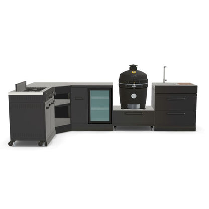 GRLLR Outdoor Kitchen - Kamado Station, Stove, Fridge and Sink GRLLR Ember Classic 22" Kamado