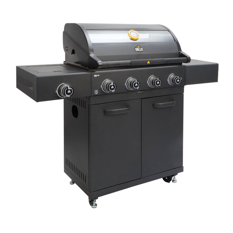 GRLLR Outdoor Kitchen 4 Burner BBQ with Fridge and Sink