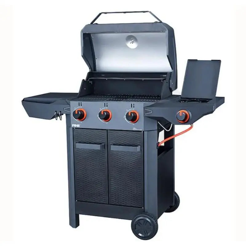 Halmo 3 Burner Family Gas Grill With Side Burner   