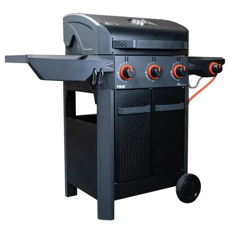 Halmo 3 Burner Family Gas Grill With Side Burner   