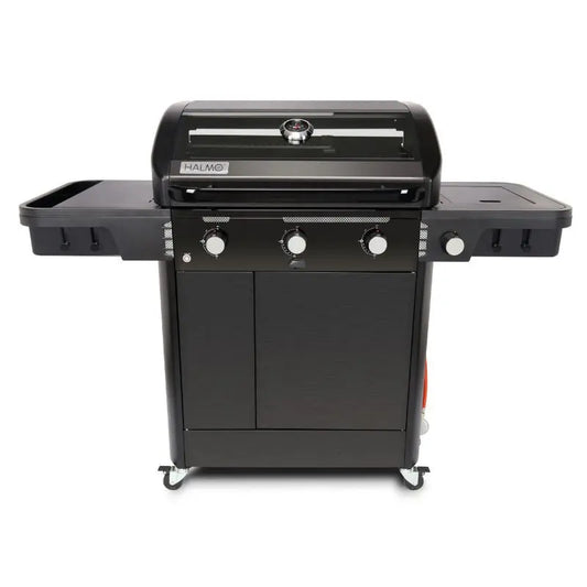 Halmo 3 Burner Premium Gas Grill With Side Burner   