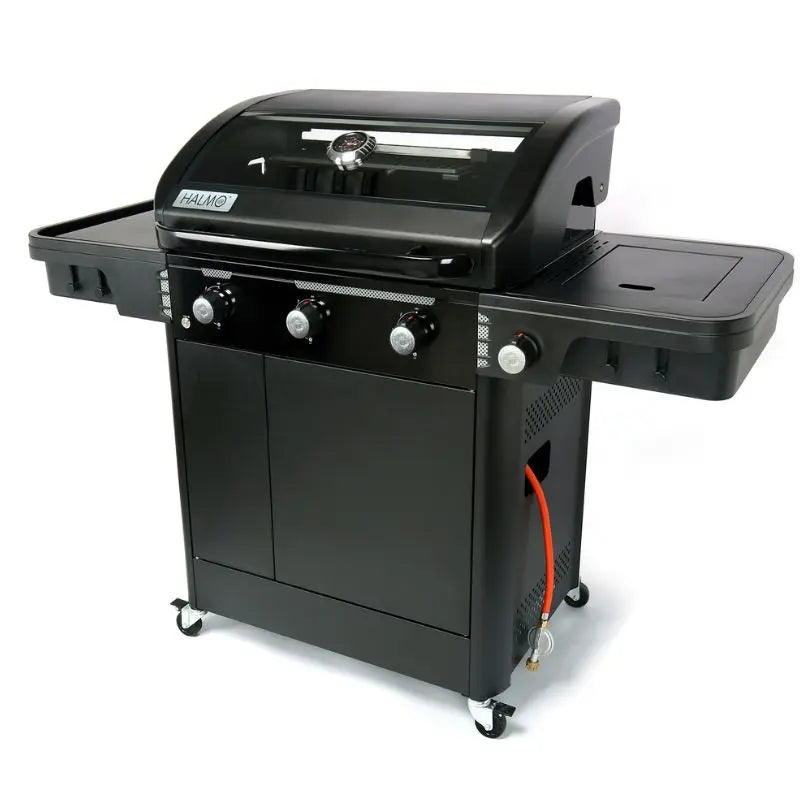 Halmo 3 Burner Premium Gas Grill With Side Burner   