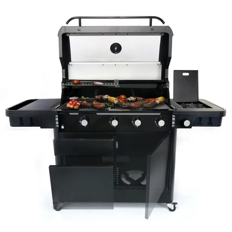 Halmo 4 Burner Premium Gas Grill With Side Burner   