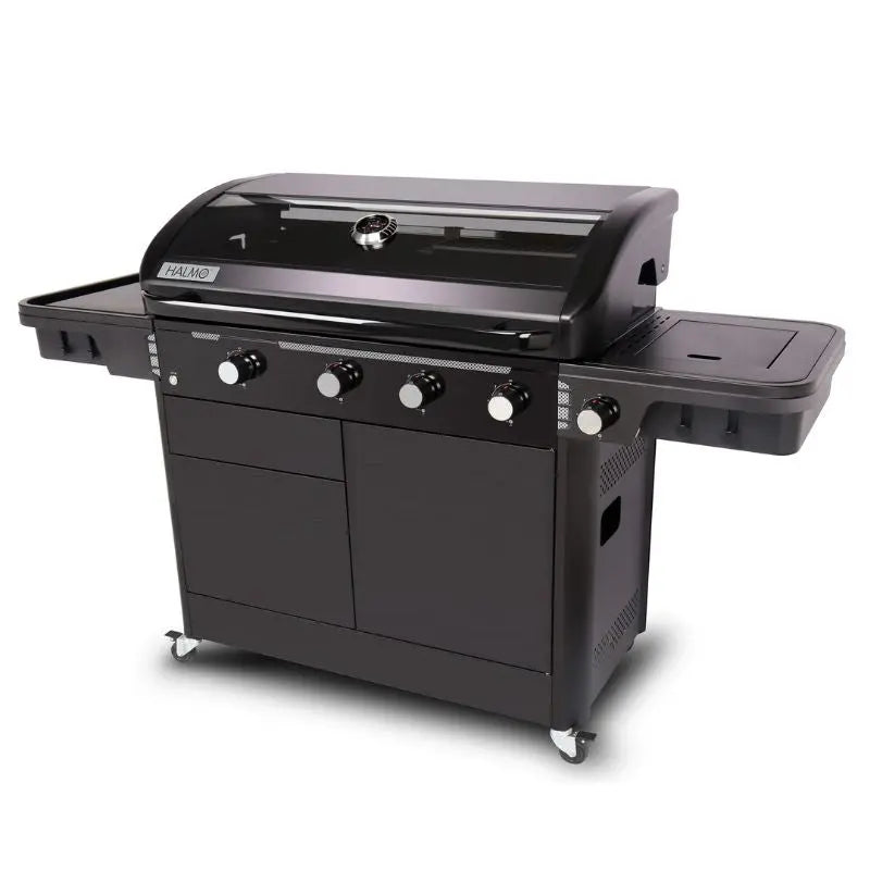 Halmo 4 Burner Premium Gas Grill With Side Burner   