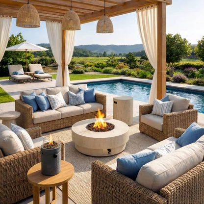 Happy Cocooning Estate Round 105 Fire Pit Gas