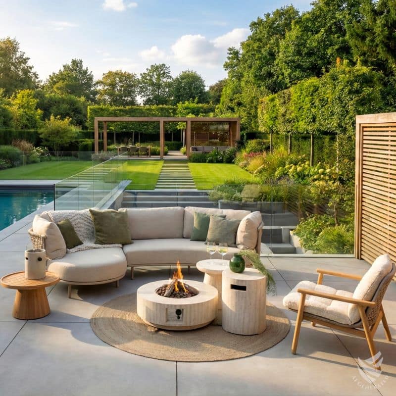 Happy Cocooning Estate Round 76 Fire Pit Gas