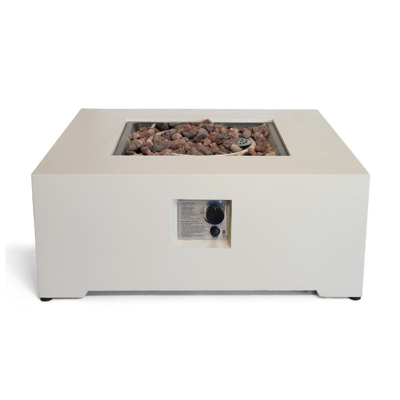 Happy Cocooning Estate Square 88 Fire Pit Gas Oyster Beige