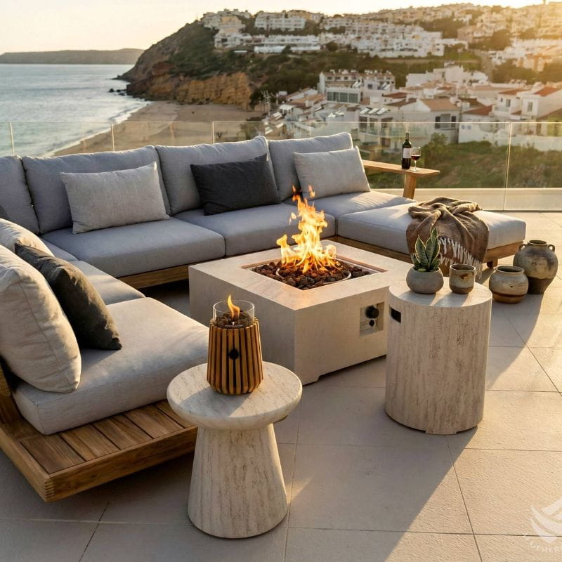 Happy Cocooning Lumi Table Burner Teak Happy Cocooning
