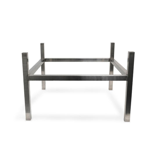 Metal table frame on a white background