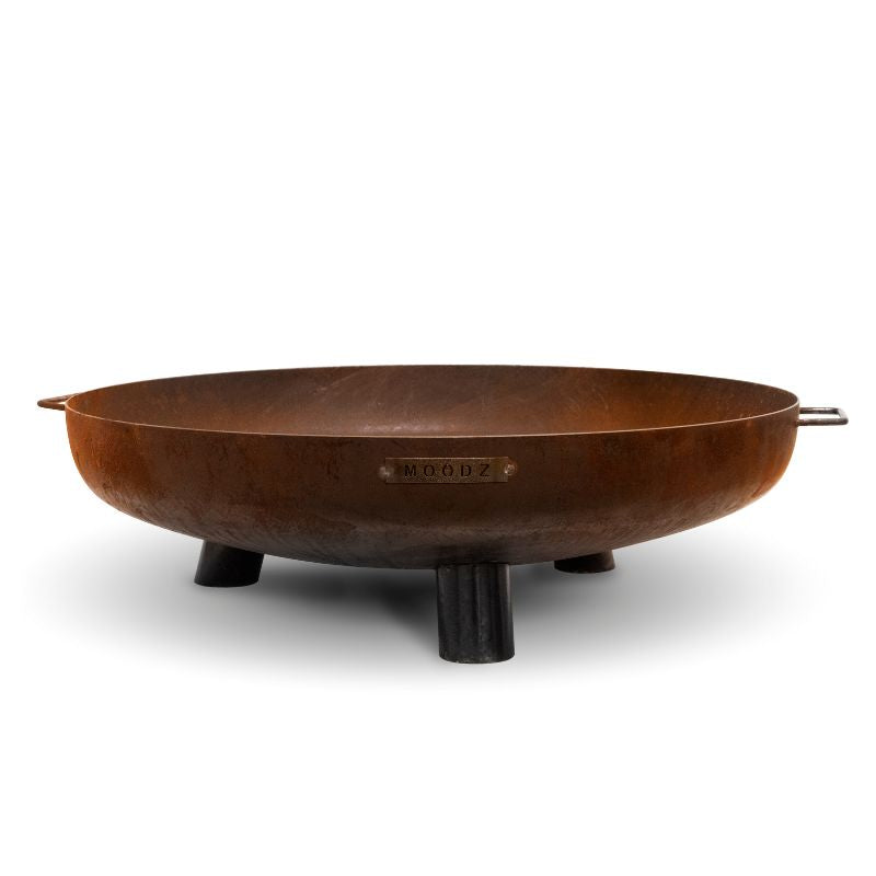 MOODZ Fire Bowl with Feet & Handle Corten Steel MOODZ