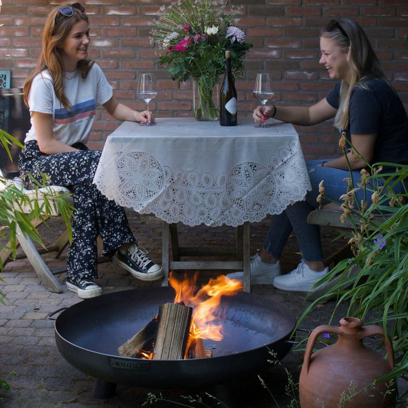 MOODZ Fire Bowl with Feet & Handle Corten Steel MOODZ