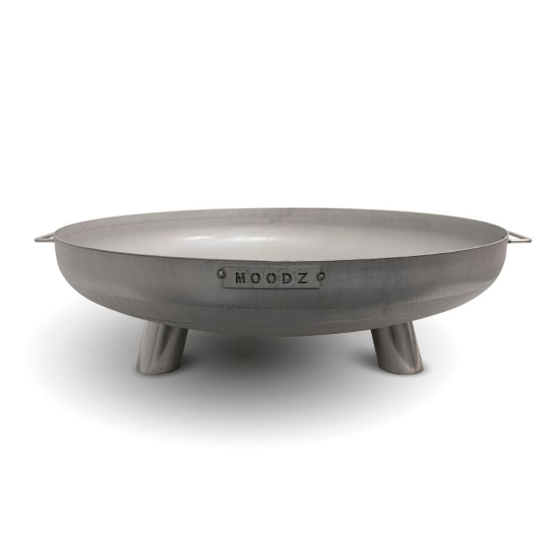 MOODZ Fire Bowl with Feet & Handle Stainless Steel MOODZ