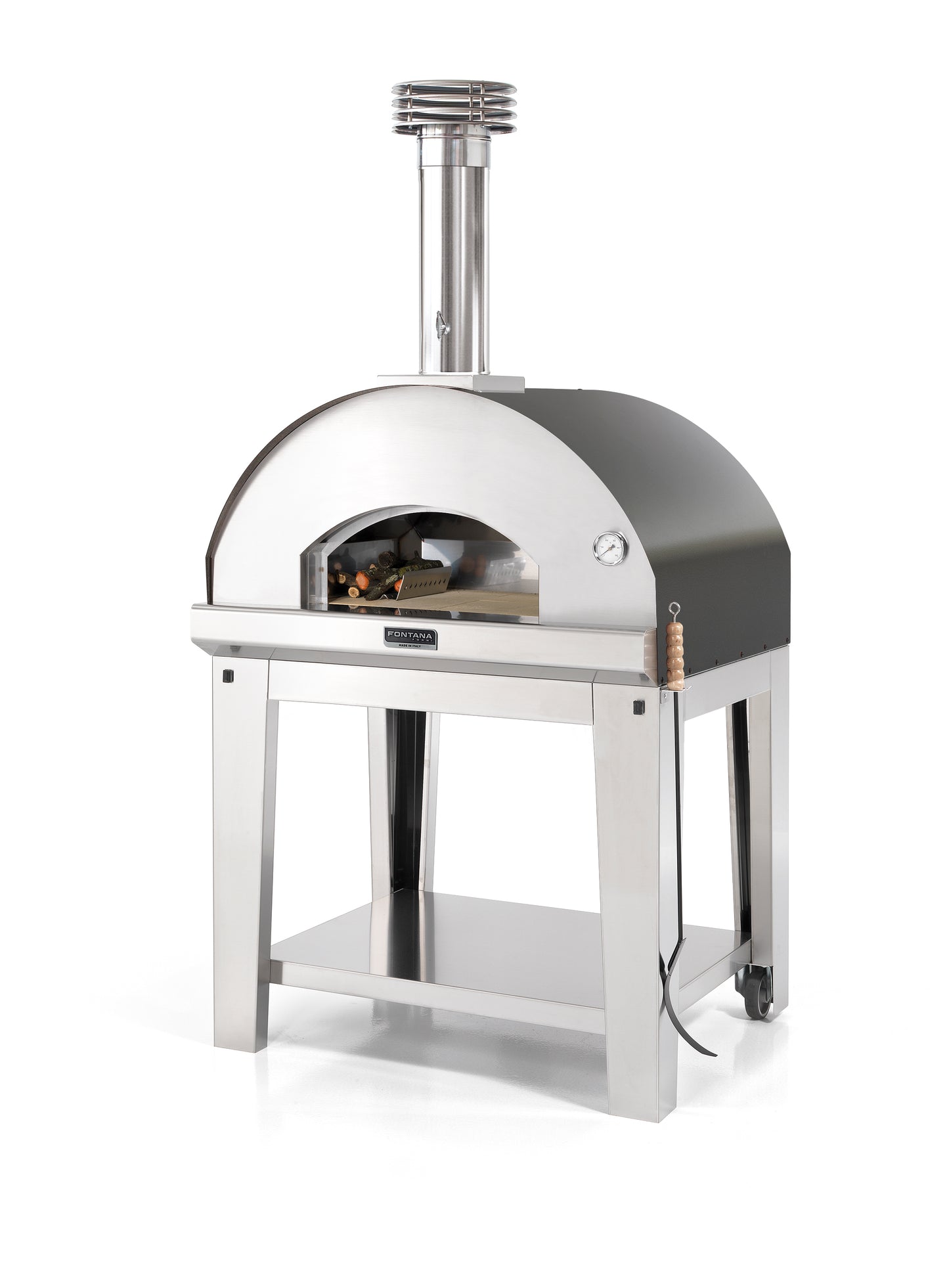 Fontana Mangiafuoco Wood Fired Pizza Oven With Trolley Starter Bundle Anthracite